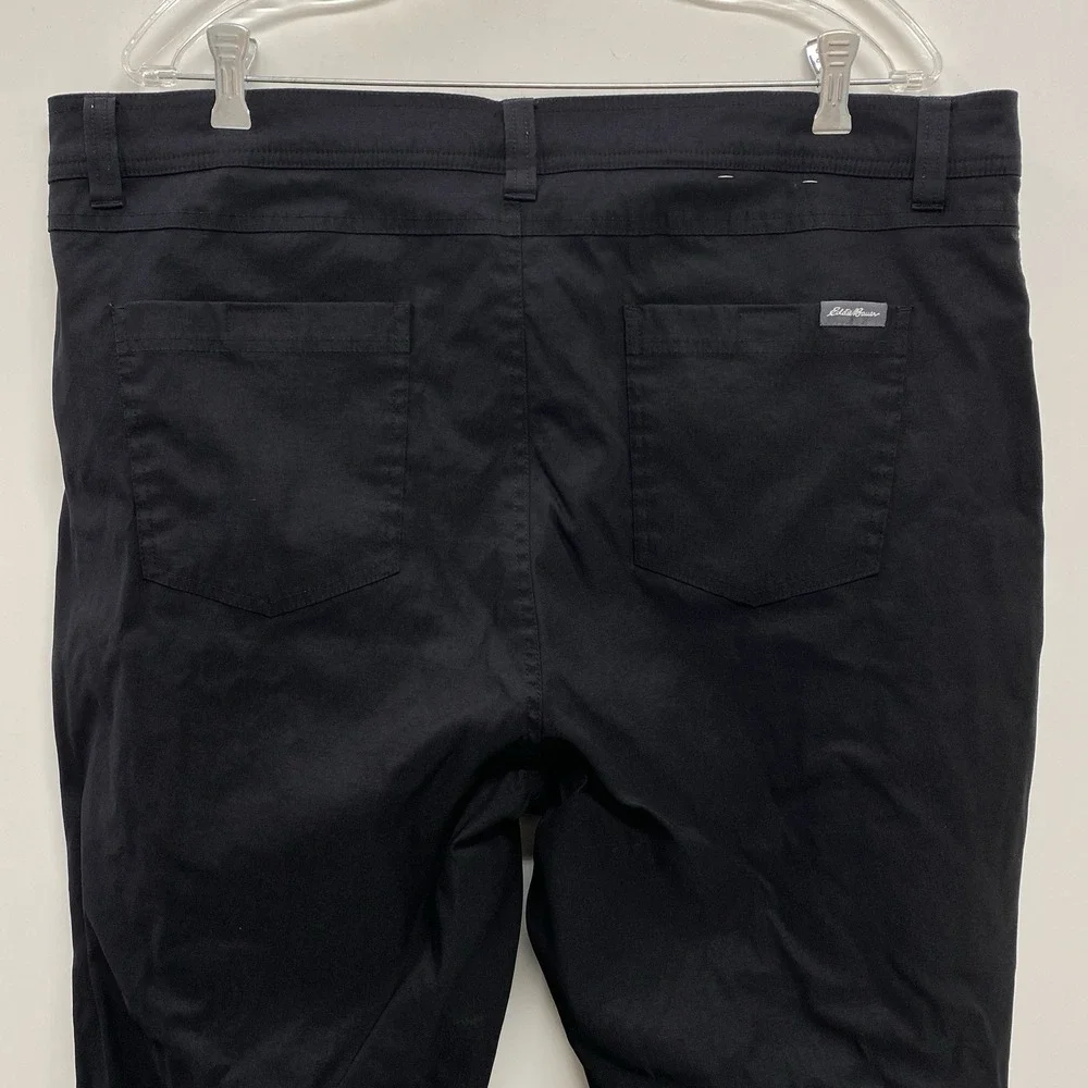 Eddie Bauer Black Fleece Lined Mens 40x31 Nylon Pants Hiking Outdoor Snow Travel